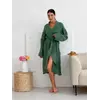 Довгий халат із мусліну, зелений